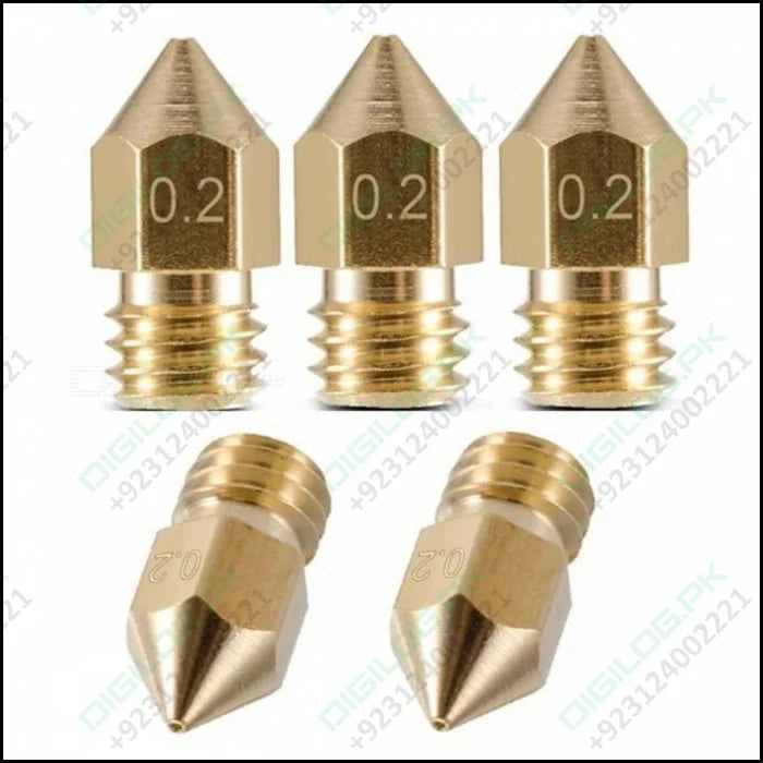 0.2mm 3d Printing Nozzle Printer Accessories Mk8 Brass In