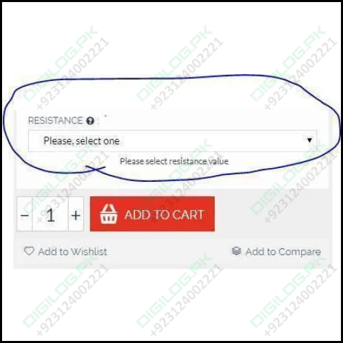 1000 Pcs Of 1/4 Watt Quarter,0.25w 5% Resistor In Pakistan