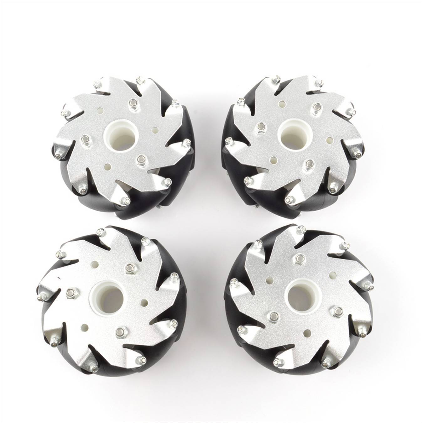 100mm Aluminum Mecanum Wheel Set (2x Left 2x Right)