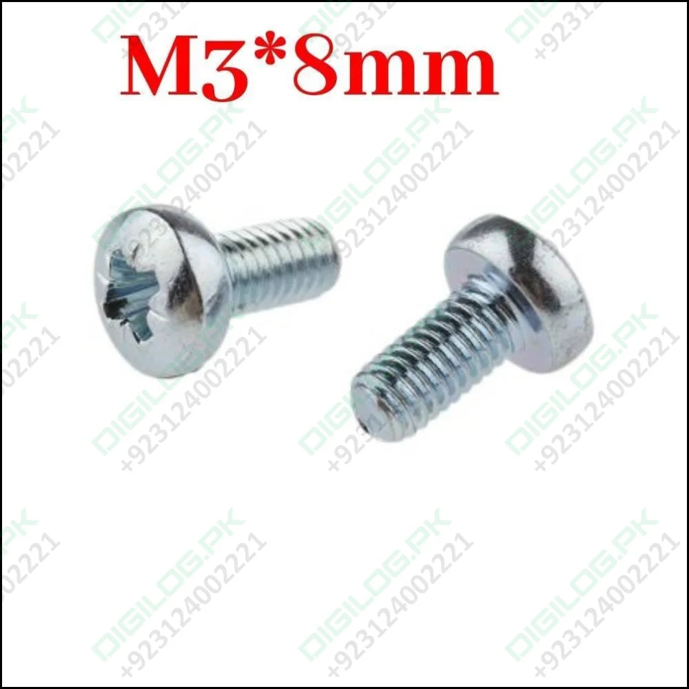 100pcs M3 Screw 8mm