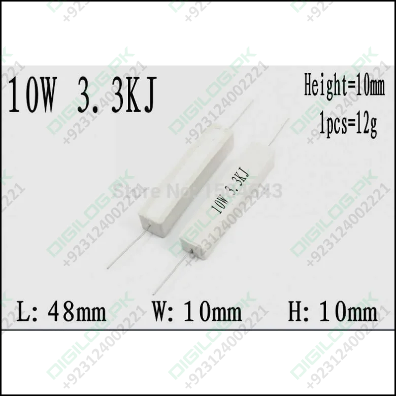 10w 3.3k Ohm Cement Resistor In Lahore Pakistan