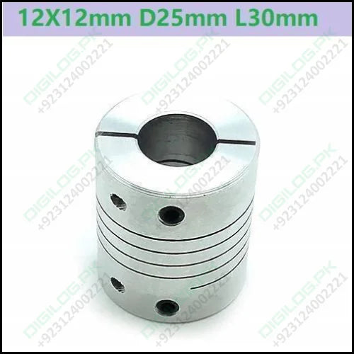 12x12mm Aluminum Flexible Coupling D25mm L30mm