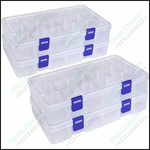 18 Grid Component Storage Box Plastic Organizer For Makeup