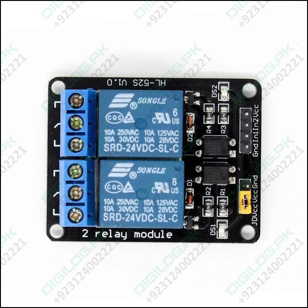 2 Channel Relay Module Board Arduino With Optocoupler