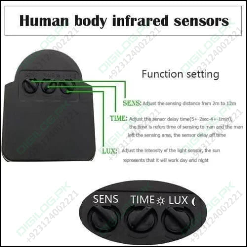 220v Automatic Infrared Pir Led Motion Sensor Detector