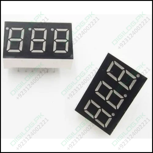 3 Digit Common Cathode 7 Segment Led Display