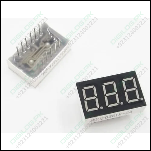 3 Digit Common Cathode 7 Segment Led Display