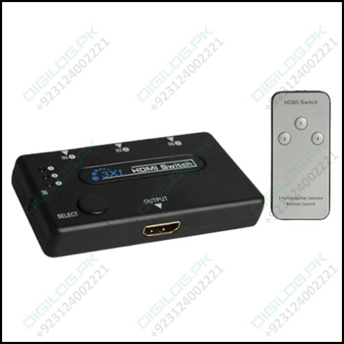 3 Port Hdmi Switch Hub With Remote Control