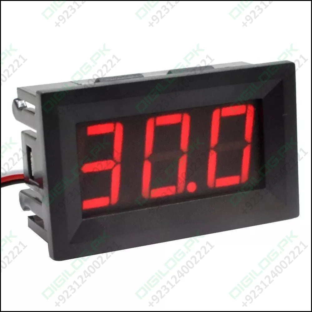 3 wire DC to 30V Red LED digital voltmeter module panel