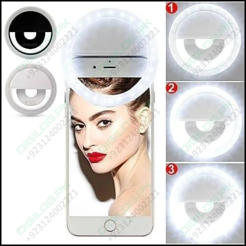 30 Led Selfie Ring Light Usb Rechargeable Clip On Cell Phone