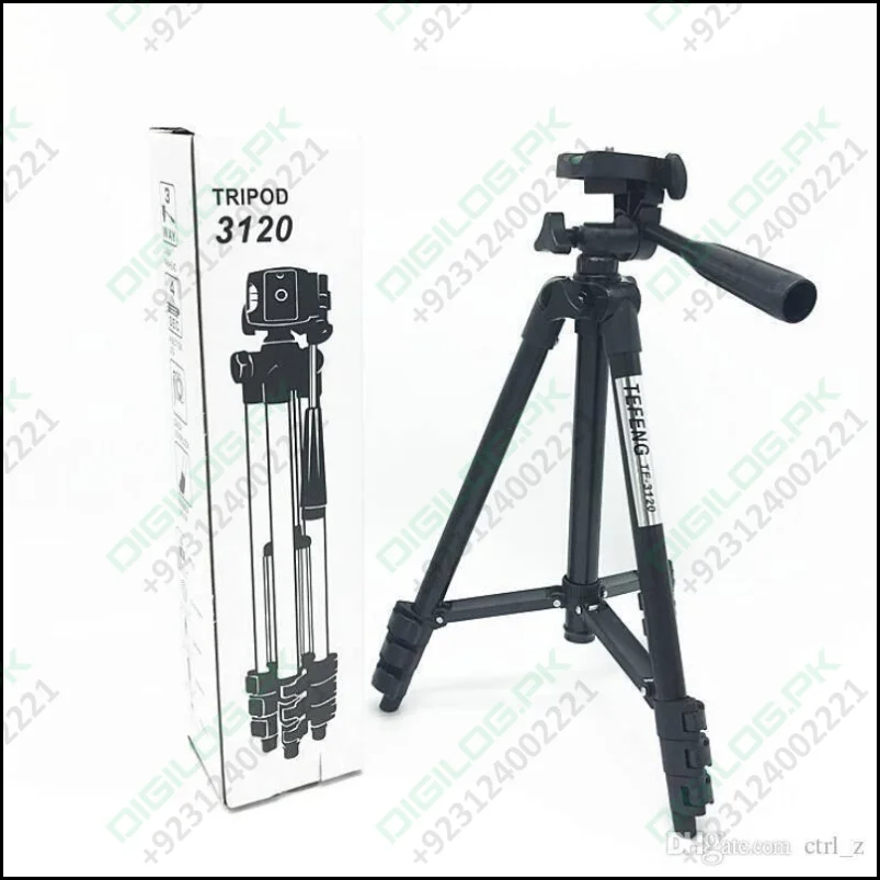 3120 Adjustable Tripod Stand With Mobile Holder For Camera