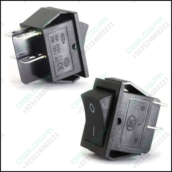 4 Pin 2 Positions On Off Dpst Rocker Power Switch Button