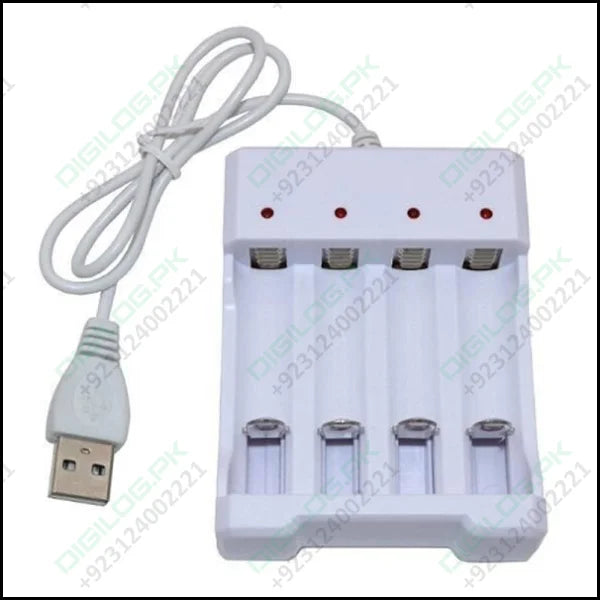 4 Slot Usb Universal Battery Charger Fast Charging Adapter