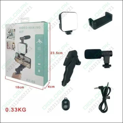 Kd-49/20 Vlog Kit Vlogging Video Making With Microphone