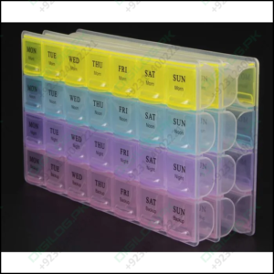 7 Days Weekly 28 Slots Travel Pill Box Organizer