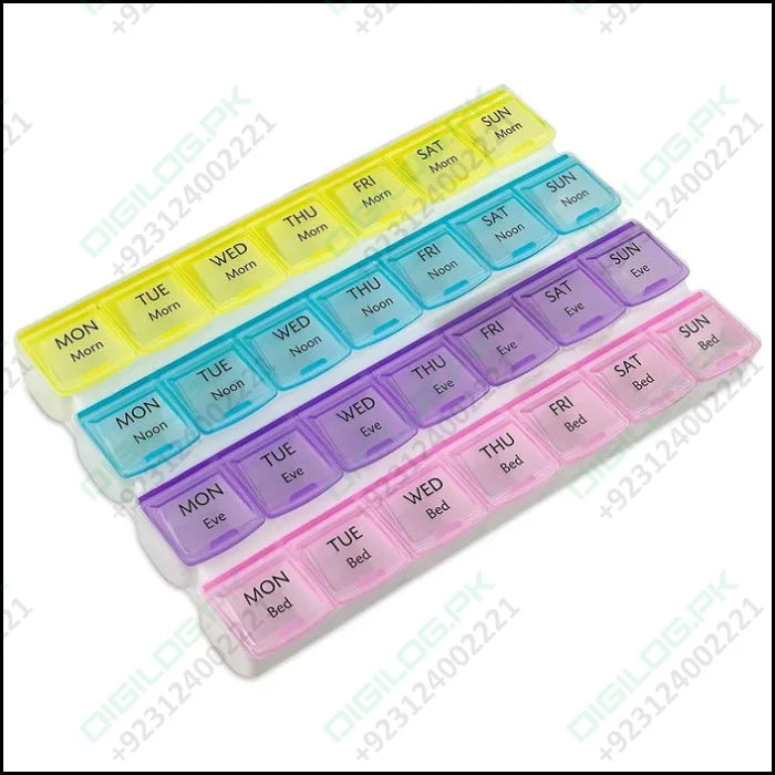 7 Days Weekly 28 Slots Travel Pill Box Organizer