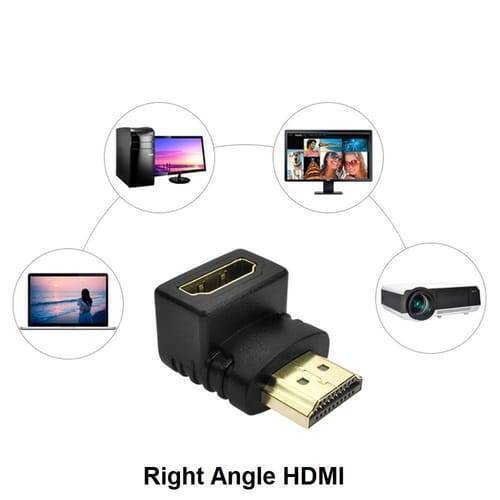 Right Angle HDMI Male to Female port Adapter L Shaped 90