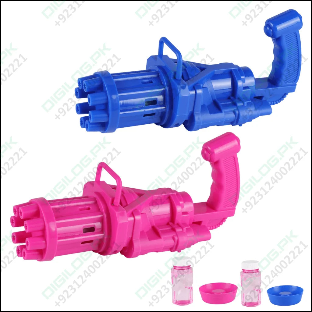 Automatic Gatling Bubble Gun Summer Soap Water Machine Kids