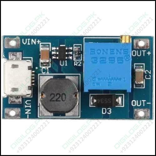 Boost Converter 2a Mt3608 Module Dc-dc Step-up Micro Usb In