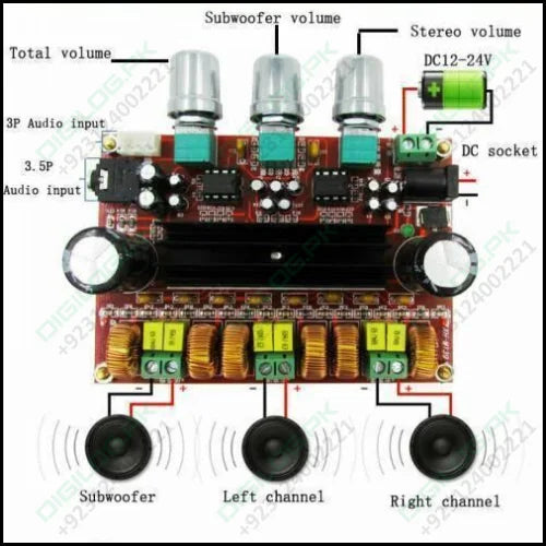 Copy Xh-m139 Tpa3116d2 2x 50w +100w 2.1 Channel Digital