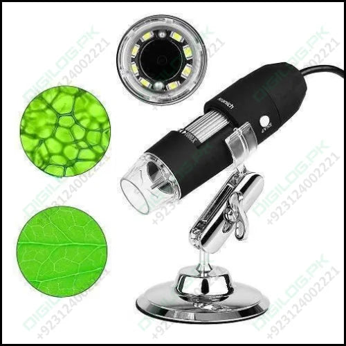 Digital Usb 8 Leds 500x Magnifier Microscope