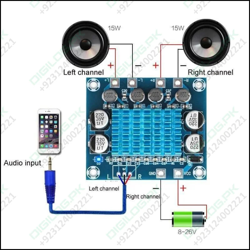 Durable Tpa3110 Xha232 30w + 2.0 Channel Digital Stereo