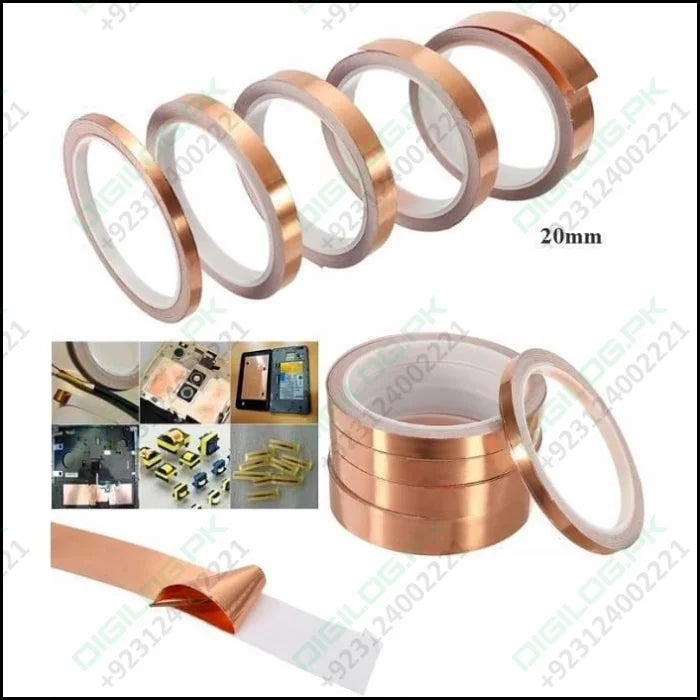 Emi 20mm 30m One Sided Copper Foil Conductive Adhesive Tape