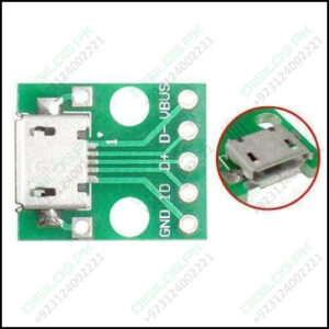 Female Micro Usb To Dip 5-pin Bread Board Power Supply