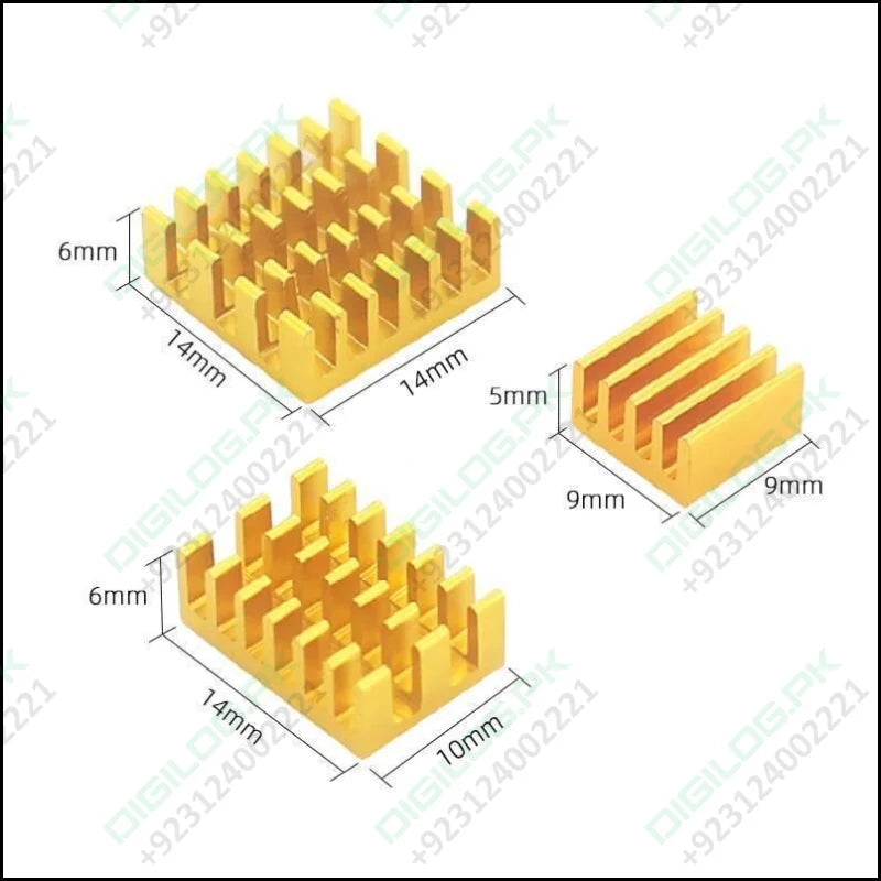 Gold Color Raspberry Pi 4B PI4 Radiator Heatsink Heat Sink