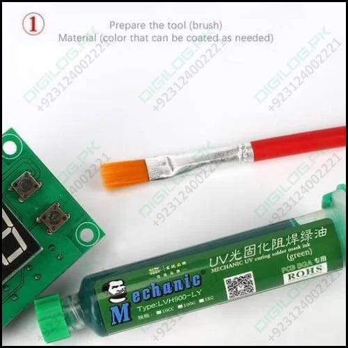 Green Mechanic Uv Curable 10cc Solder Mask Ink Pcb Fixing