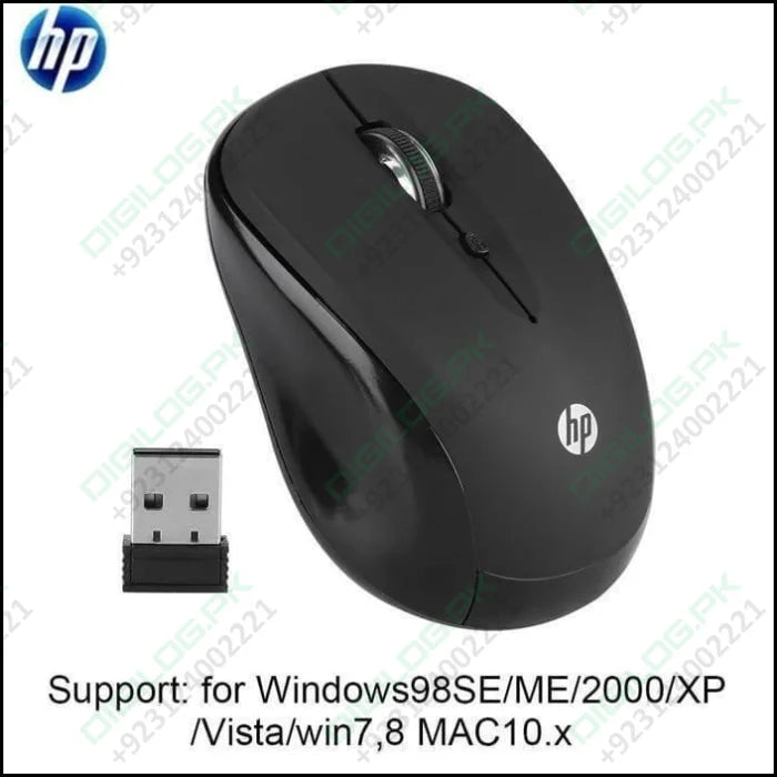 Hp 2.4ghz Optical Usb Wireless Mouse Fm510a Laptop Pc