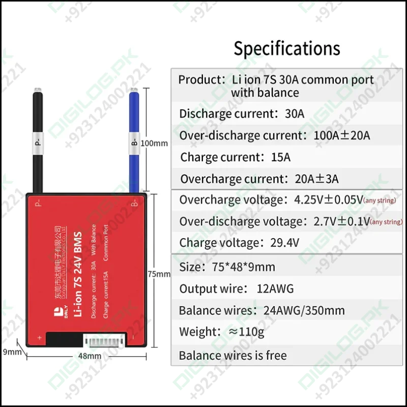 Li-ion 7s 24v Discharge 30a Charge 15a Lithium Battery