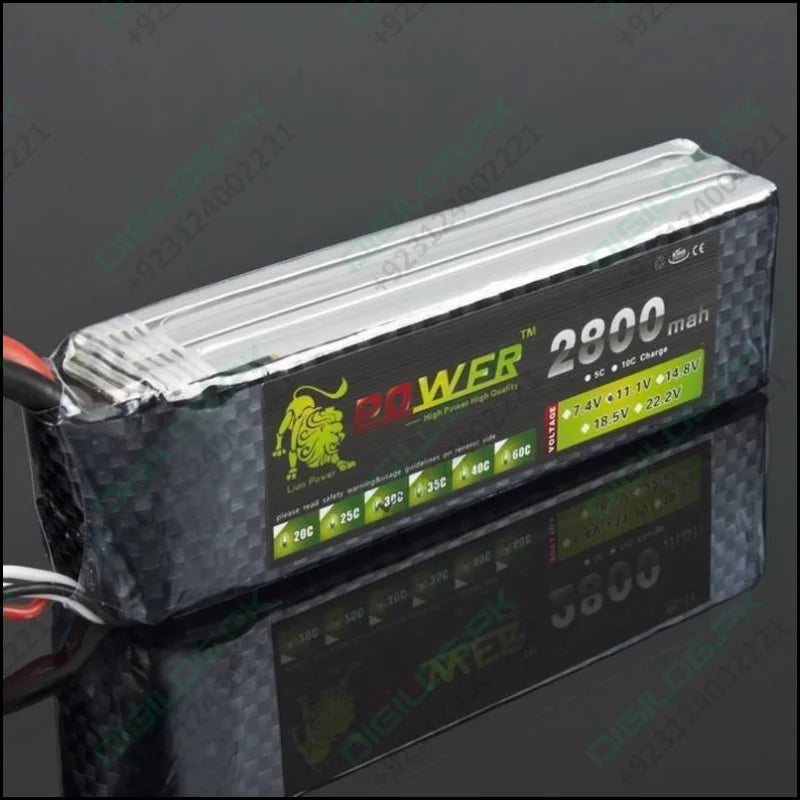 Lion Power 3s Lipo Battery 11.1 v 2800 Mah 35c Max 50c 11.1v