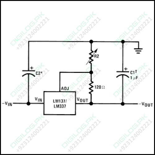 Lm337 Adjustable -ve Voltage Regulator