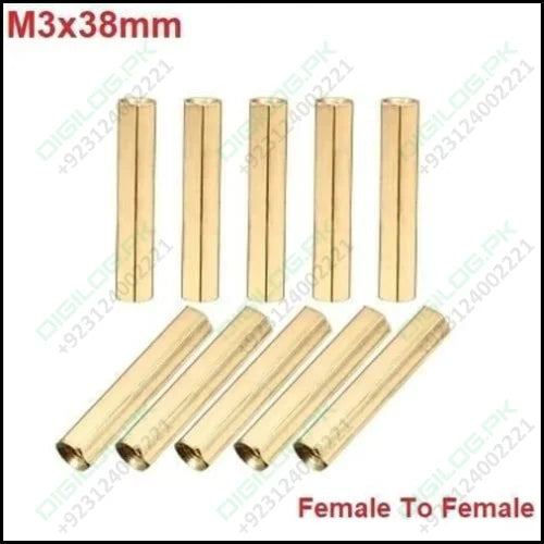 M3x38mm Female To Thread Brass Hex Standoff Pcb Pillar