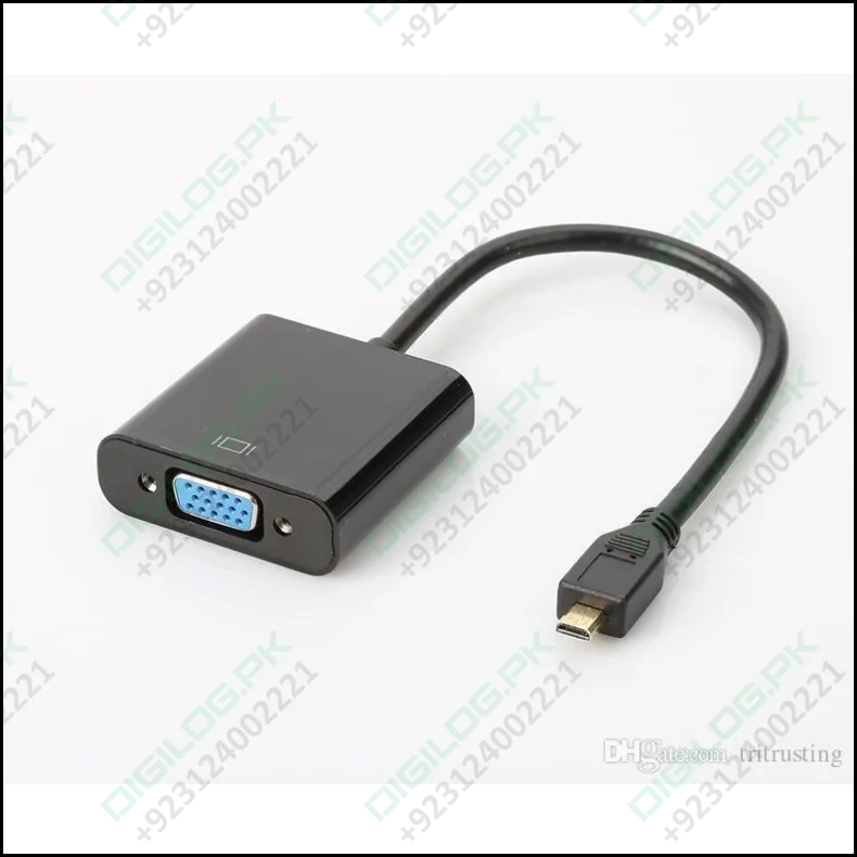 Micro Hdmi To Vga Female Video Cable Converter Adapter For