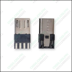 Micro Usb Male Port Connector 4 Pins Straight Jack Solder