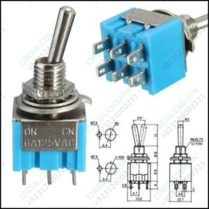 Mini Mts-203 6-pin Dpdt 6a 125vac Toggle Switch 6 Pin On Off