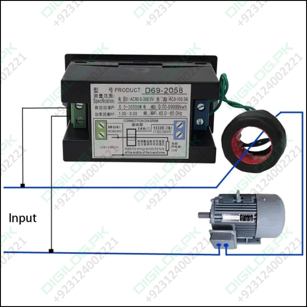 Multifunction Electric Energy Meter With Lcd Display D69