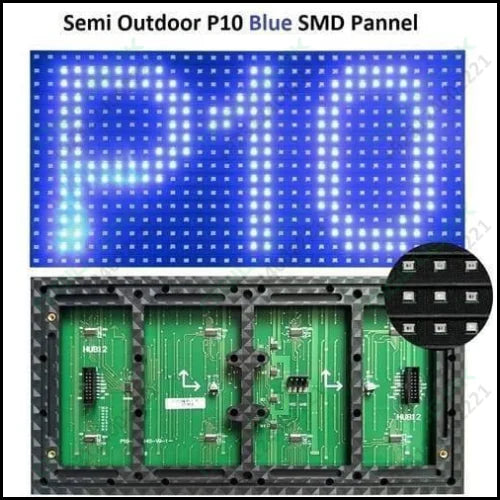 P10 Blue Smd Led Display Panel Semi Outdoor Module