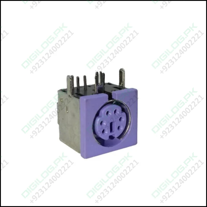 Pcb Mount 6 Pin Mini Din Socket Audio Video Connector - c