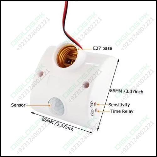 Pir Infrared Motion Sensor Led Lamp Wall Mounted Bulb Holder