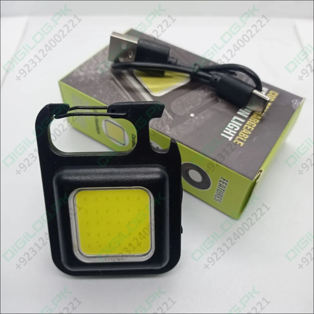 Portable COB Flashlight - Emergency Light with Rechargeable