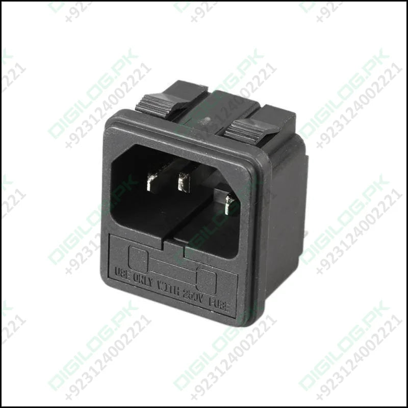 Power Socket 15a 250v Ac 3 Terminal With Fuse Holder