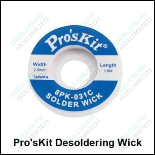 Proskit Desoldering Wire For Width 2.5mm 8pk031c 1.5m Solder