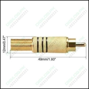 Rca Connector Gold Plated Male Plug Audio Video Adapter