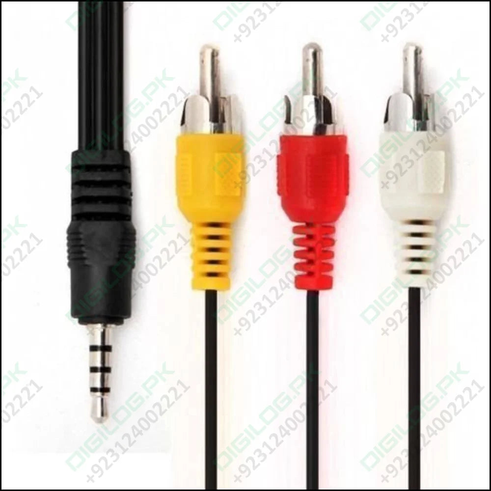 Rca Male To 3.5mm Jack Composite Audio Video A/v Cable In