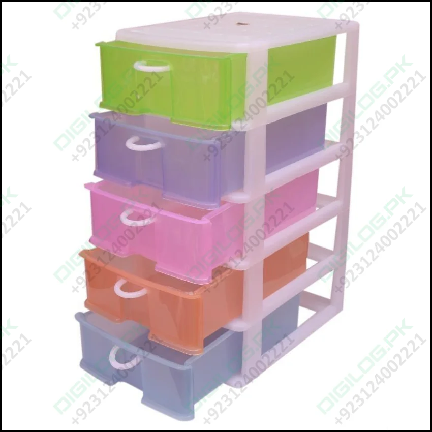 Stackable 5 Drawers Layers Set Shoe Makeup Jewelry Storage