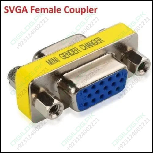 Vga Mini Gender Changer Hd15 Female To Coupler Cable Adapter