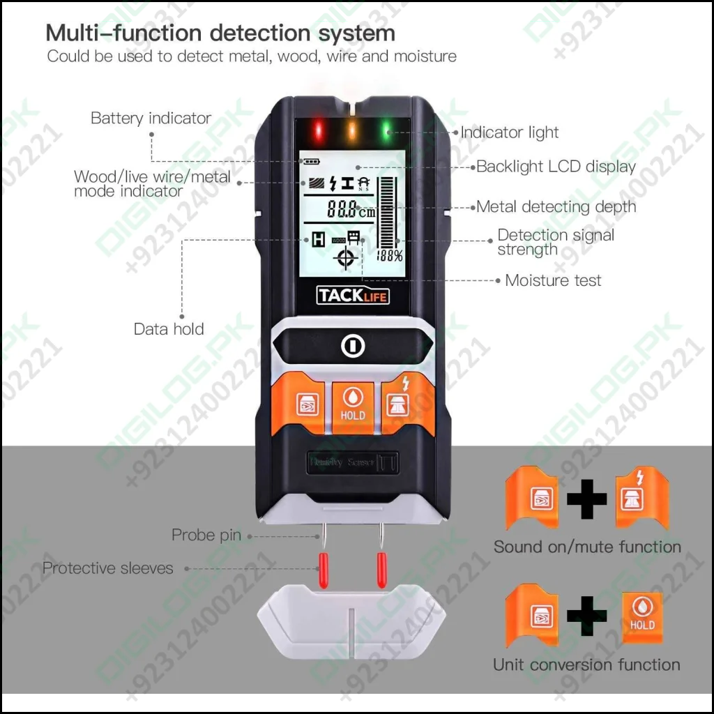 Wall Detector Tacklife Dms05 4 In 1 With Lcd Display Classic